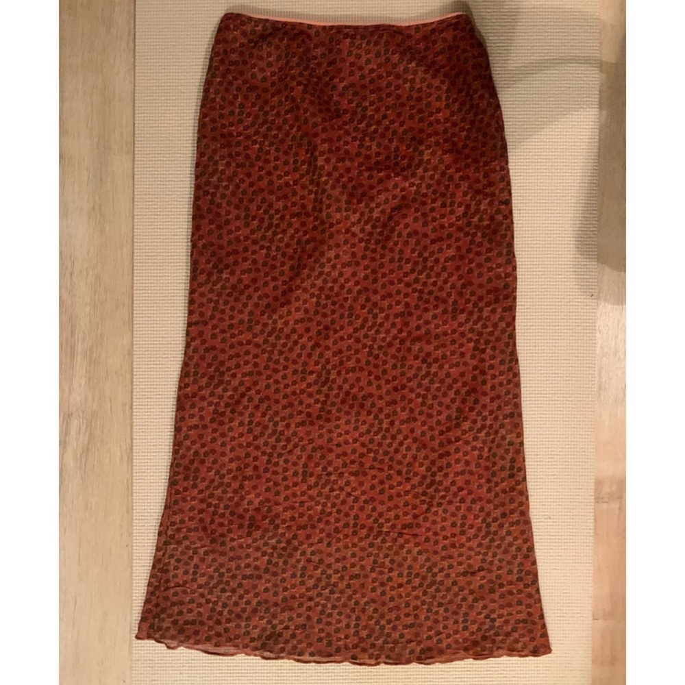 Vintage floral orange skirt